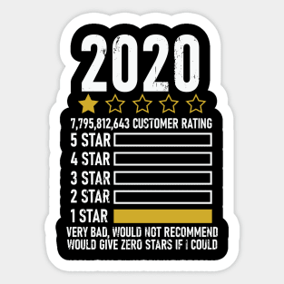 2020 Would Not Recommend Sticker